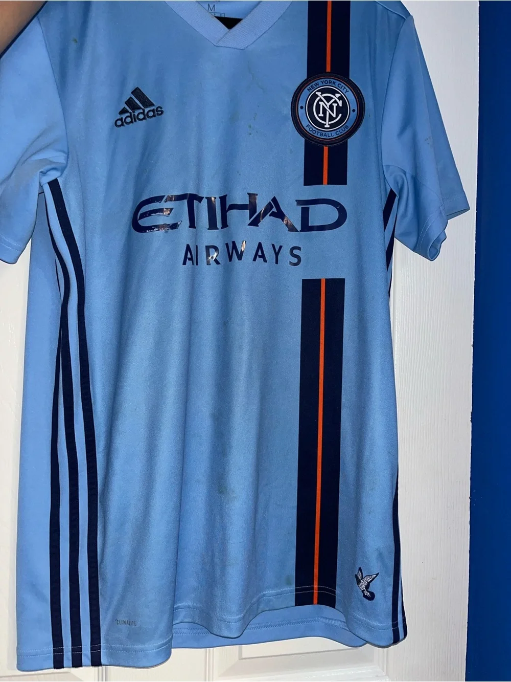 adidas Unisex New York City FC Light Blue Home Jersey (Medium)